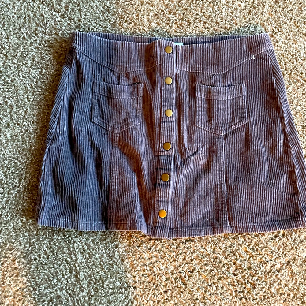 Purple Corduroy Skirt